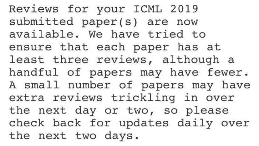 ICML 2019评审结果出炉，拒稿理由千奇百怪，网友炸锅
