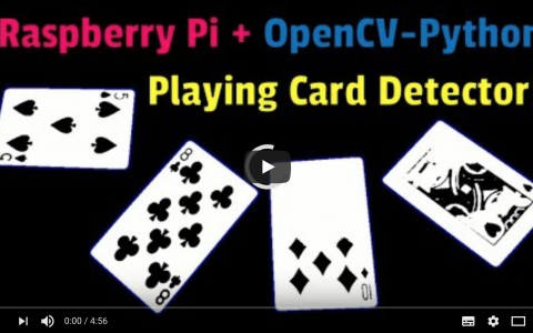 OpenCV-Playing-Card-Detector:Python程序使用OpenCV可以从 Raspberry Pi 的 PiCamera 视频流中检测和识别扑克牌
