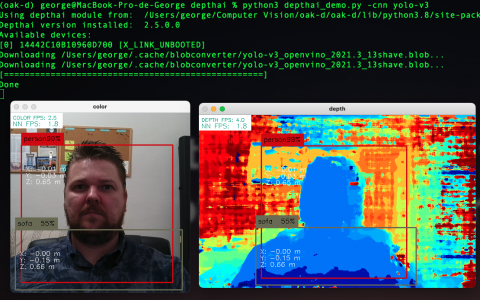 Oak-D OpenCV AI套件第一眼