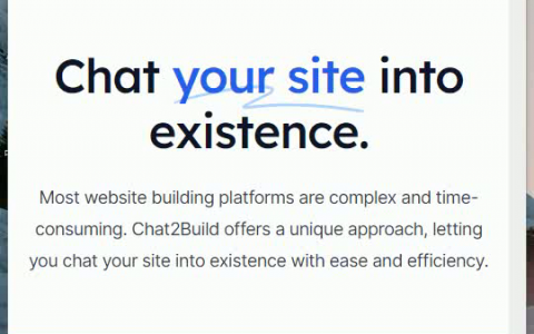 Chat2Build AI交互建站，免编码托管，个性定制。
