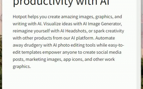 Hotpot.ai AI助力的创意工厂，一键美图文案。