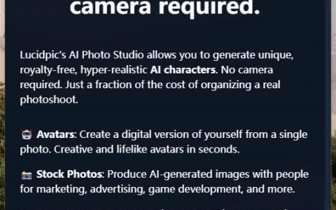 Lucidpic "Lucidpic革新图片交互：AI驱动3D照片创作，重塑视觉体验，专为摄影师、营销者与社媒爱好者的定制平台，提供深度互动与全新维度的图像内容。"