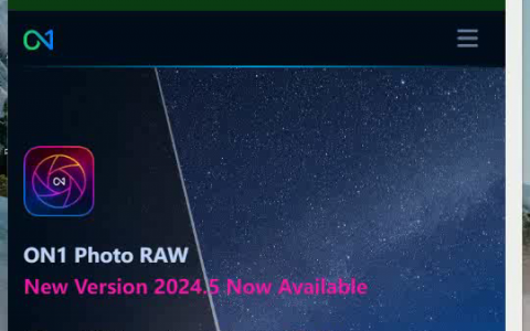 ON1 Photo RAW 全能摄影利器，AI驱动，高效编辑。